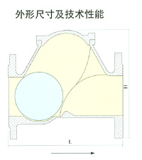 球型污水止回閥結構