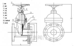 彈性座封閘閥結(jié)構(gòu)圖紙雙擊圖紙可   清晰